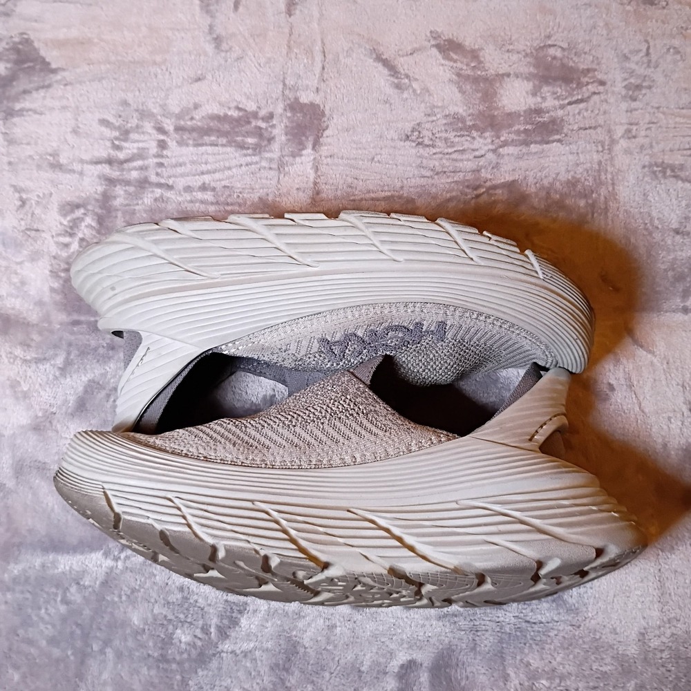Hoka Restore TC Shifting Sand Slip On Recovery Sneakers Mens 9 Womens 10 1134532